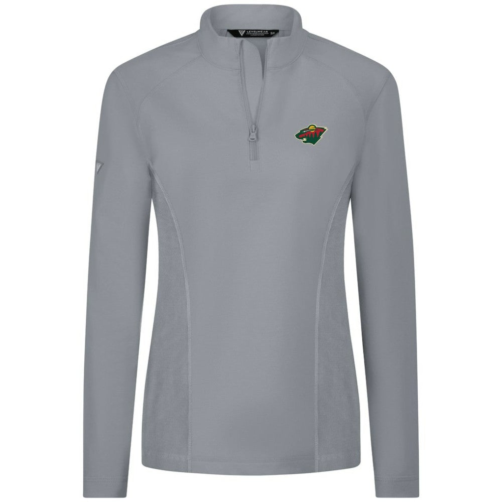 Minnesota Wild - Levelwear Women's Upright Quarter-Zip Pullover Gray