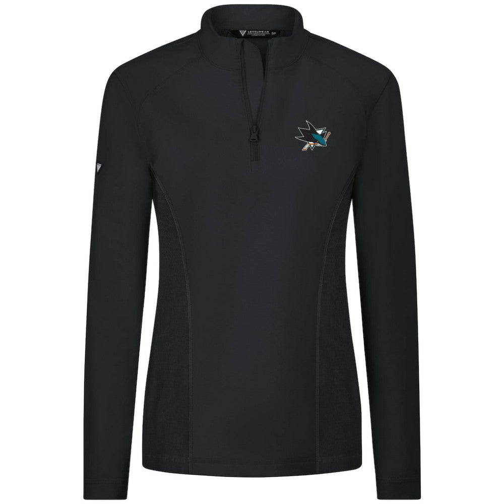 San Jose Sharks - Levelwear Women's Upright Quarter-Zip Pullover Black