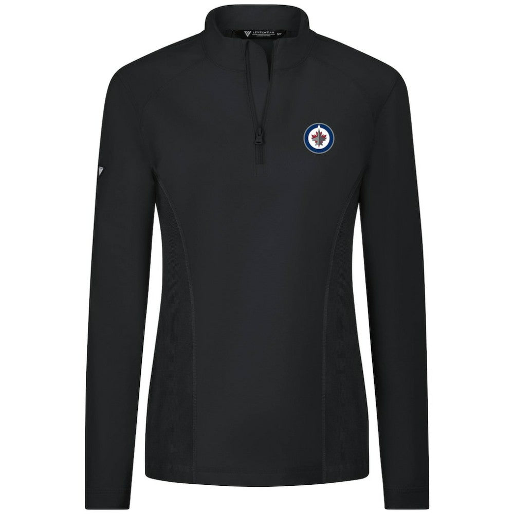 Winnipeg Jets - Levelwear Women's Upright Quarter-Zip Pullover Black