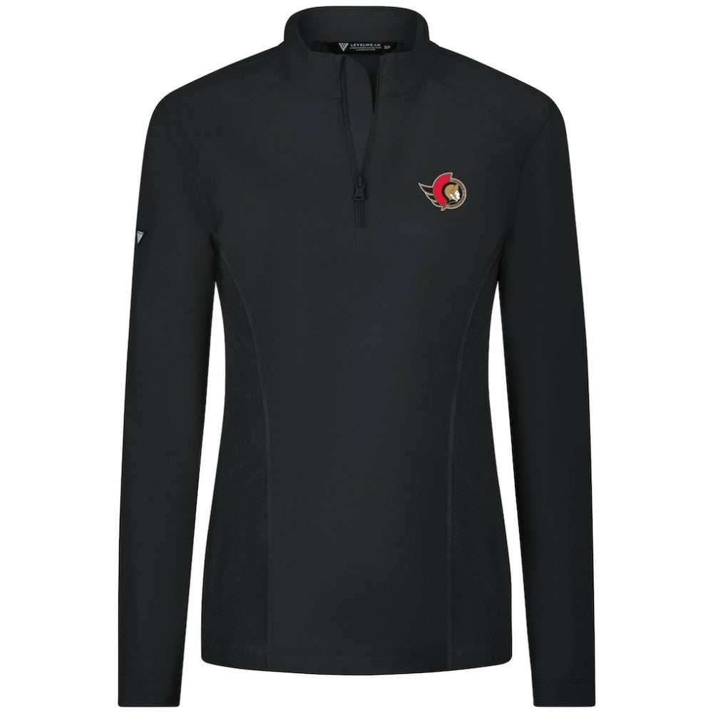Ottawa Senators - Levelwear Women's Upright Quarter-Zip Pullover Black