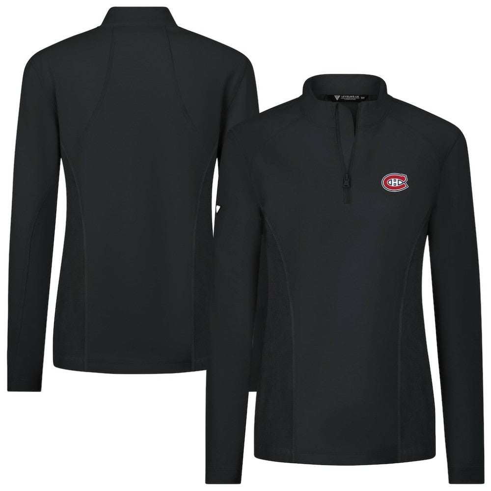 Montreal Canadiens - Levelwear Women's Upright Quarter-Zip Pullover Black