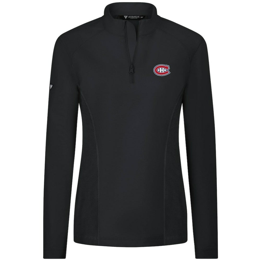 Montreal Canadiens - Levelwear Women's Upright Quarter-Zip Pullover Black