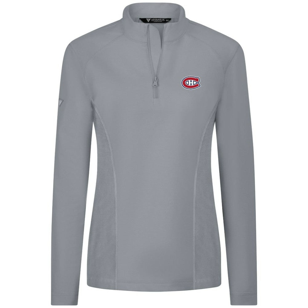 Montreal Canadiens - Levelwear Women's Upright Quarter-Zip Pullover Gray