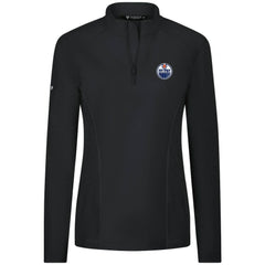 Edmonton Oilers - Levelwear Women's Upright Quarter-Zip Pullover Black