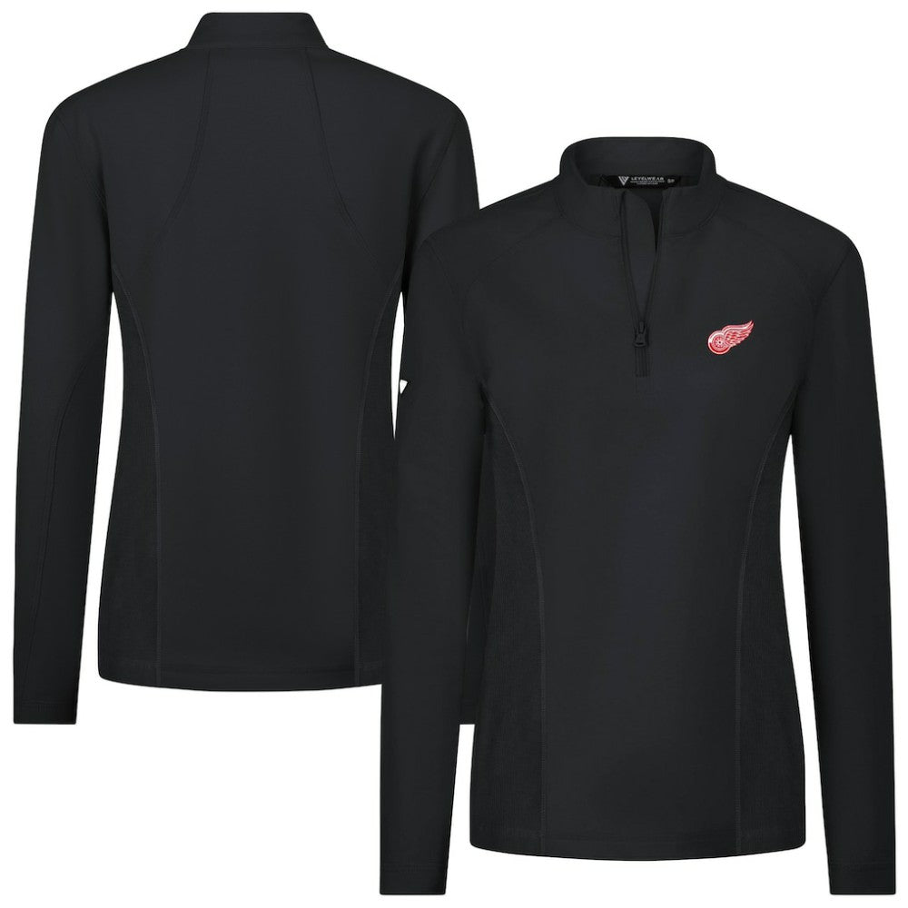 Detroit Red Wings - Levelwear Women's Upright Quarter-Zip Pullover Black