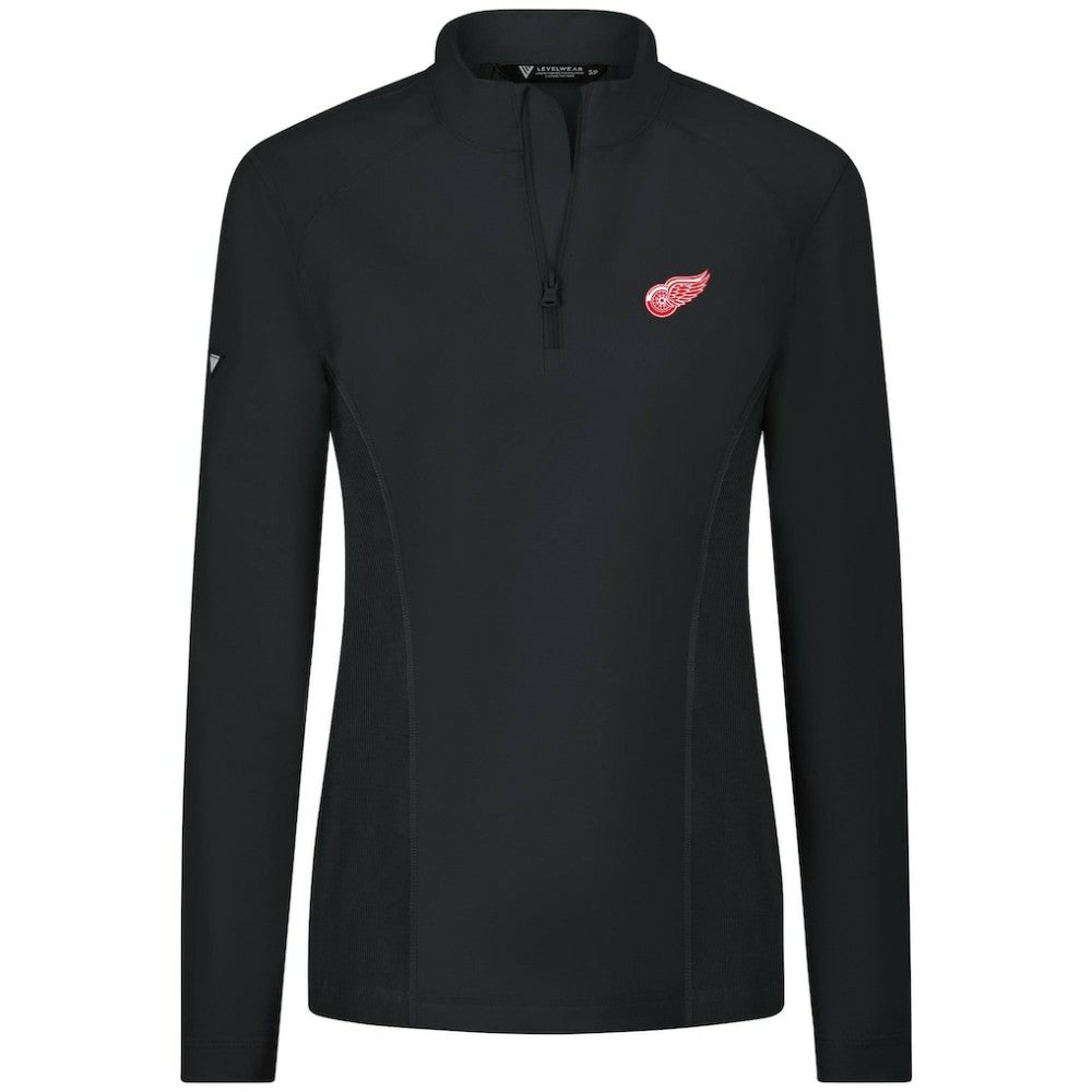 Detroit Red Wings - Levelwear Women's Upright Quarter-Zip Pullover Black
