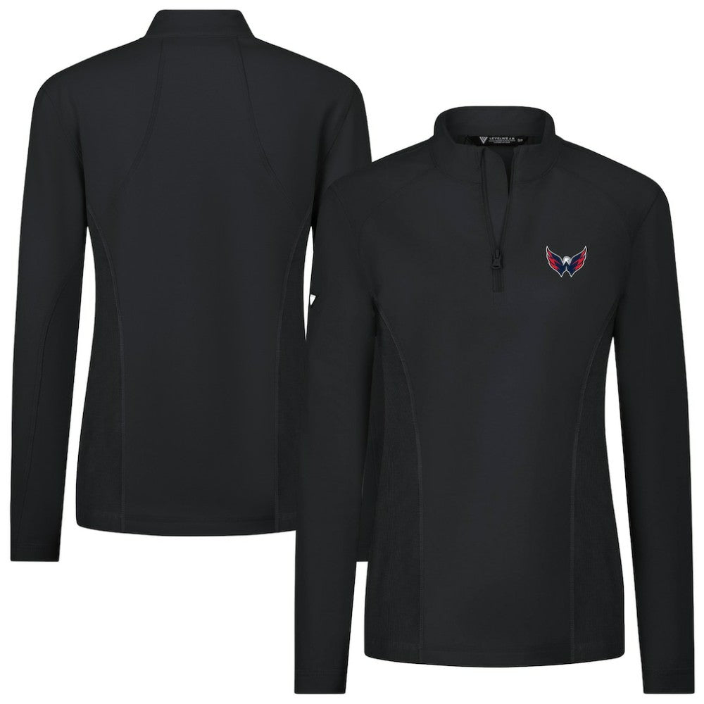 Washington Capitals Levelwear Women's Upright Quarter-Zip Pullover Black