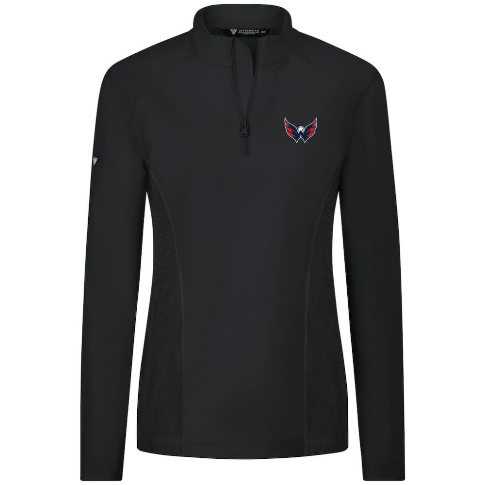 Washington Capitals Levelwear Women's Upright Quarter-Zip Pullover Black