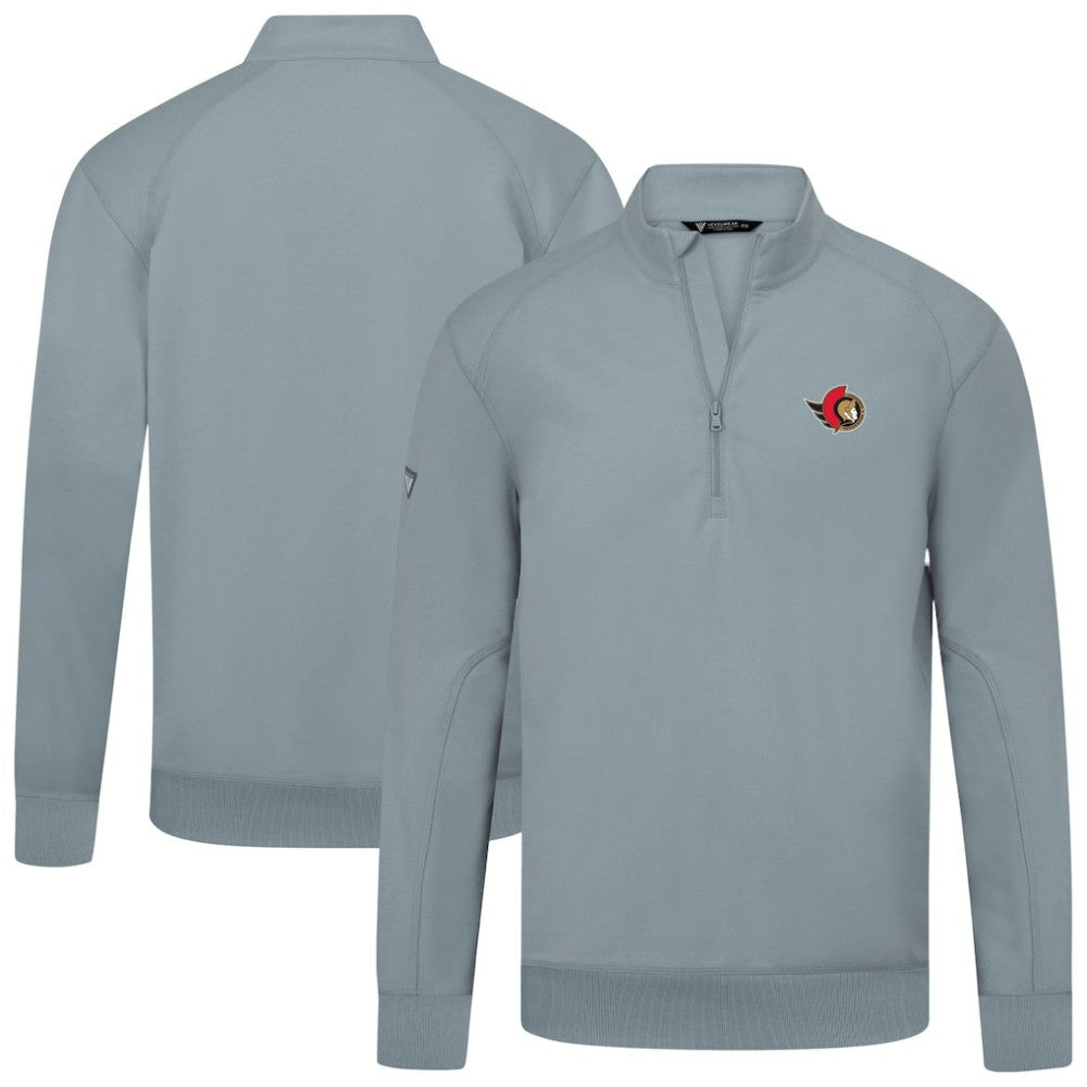 Ottawa Senators - Levelwear Upright Tri-Blend Quarter-Zip Pullover Gray