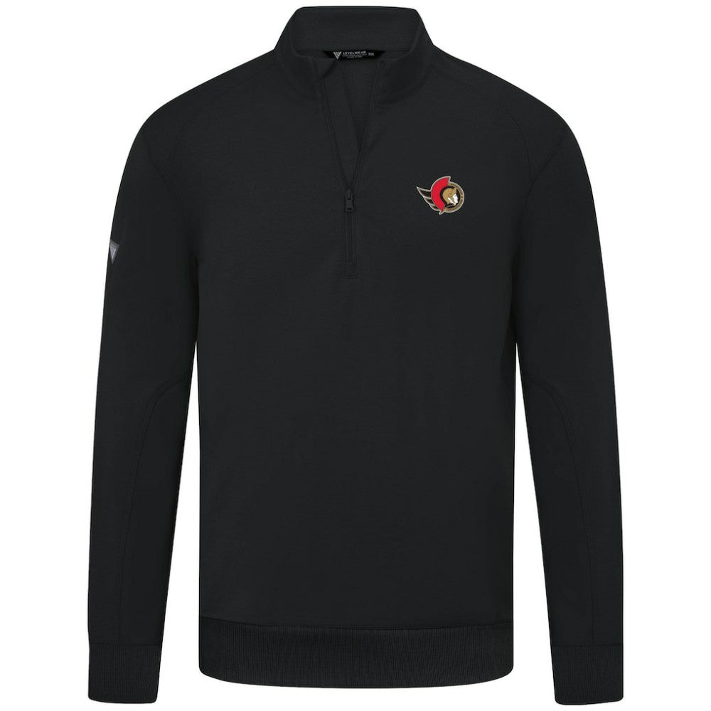 Ottawa Senators - Levelwear Upright Tri-Blend Quarter-Zip Pullover Black