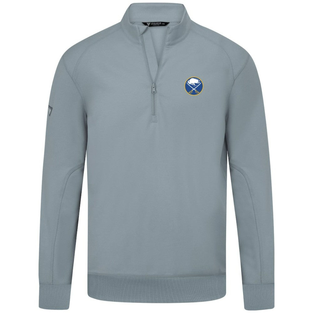 Buffalo Sabres - Levelwear Upright Tri-Blend Quarter-Zip Pullover Gray