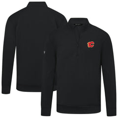Calgary Flames - Levelwear Upright Tri-Blend Quarter-Zip Pullover Black