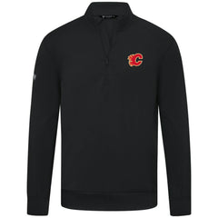 Calgary Flames - Levelwear Upright Tri-Blend Quarter-Zip Pullover Black