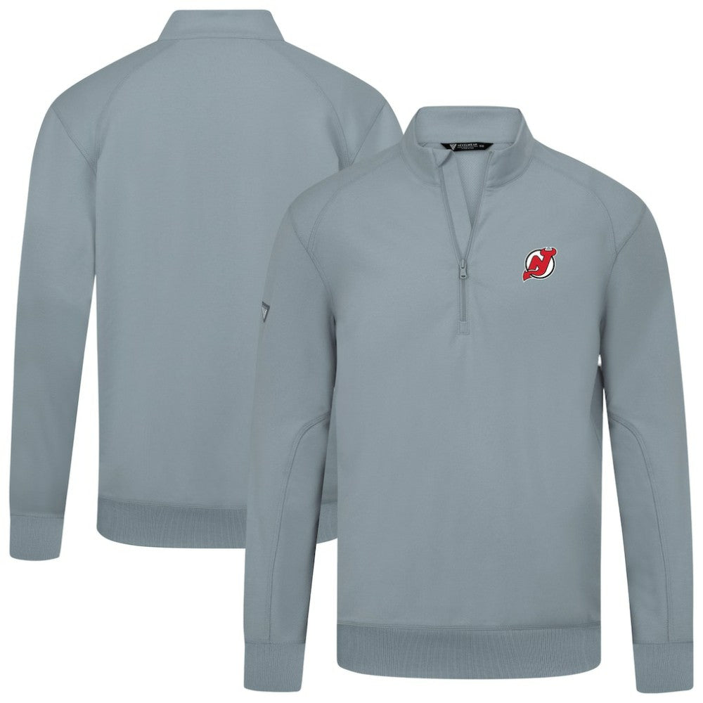 New Jersey Devils - Levelwear Upright Tri-Blend Quarter-Zip Pullover Gray