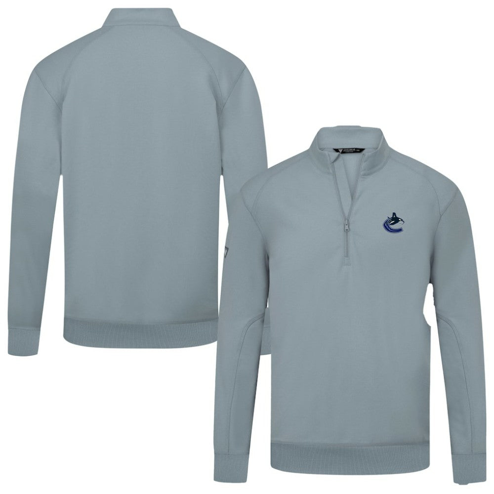 Vancouver Canucks - Levelwear Upright Tri-Blend Quarter-Zip Pullover Gray