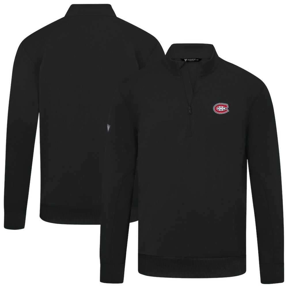 Montreal Canadiens - Levelwear Upright Tri-Blend Quarter-Zip Pullover Black