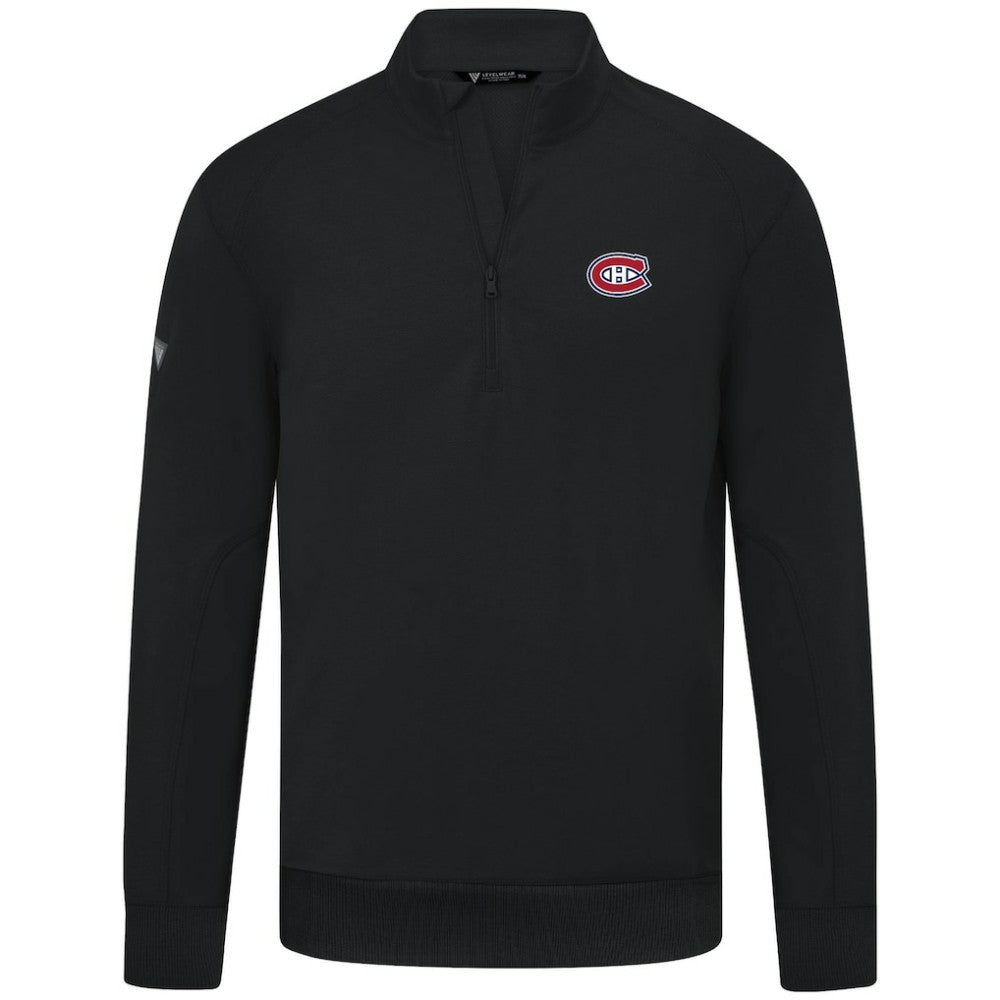 Montreal Canadiens - Levelwear Upright Tri-Blend Quarter-Zip Pullover Black