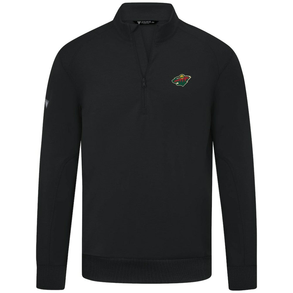 Minnesota Wild - Levelwear Upright Tri-Blend Quarter-Zip Pullover Black