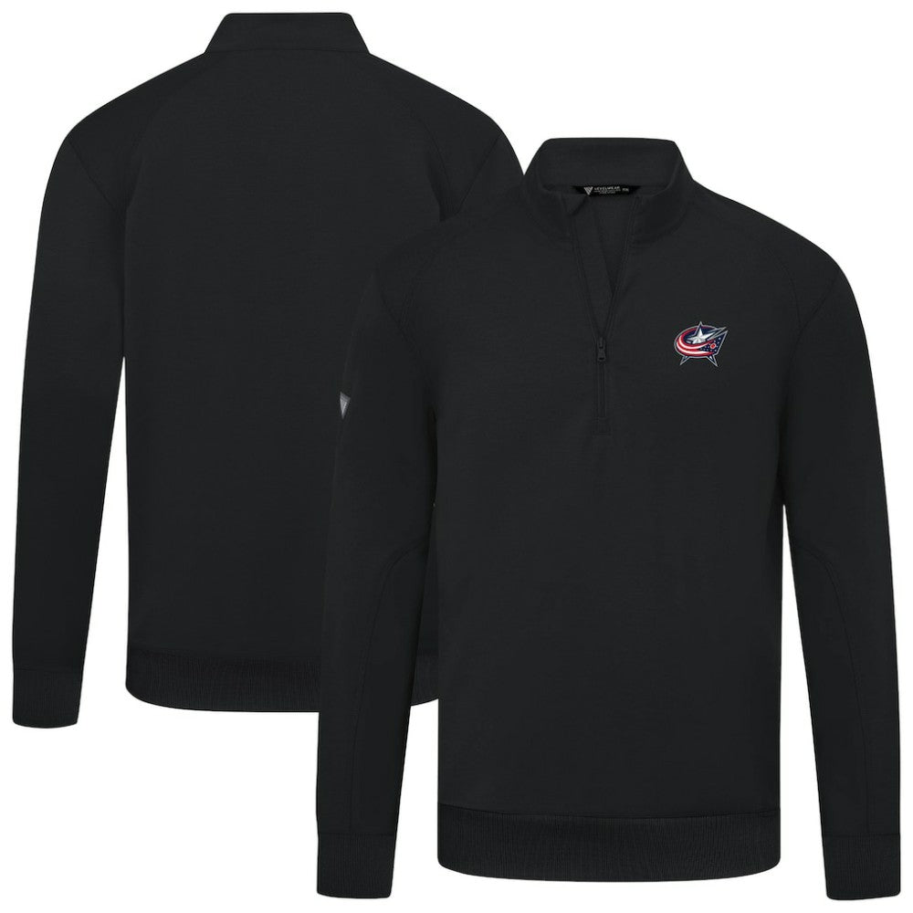 Columbus Blue Jackets - Levelwear Upright Tri-Blend Quarter-Zip Pullover Black