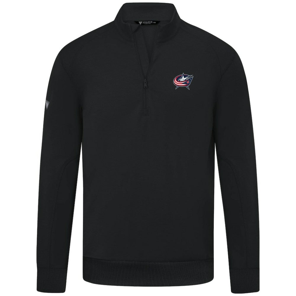 Columbus Blue Jackets - Levelwear Upright Tri-Blend Quarter-Zip Pullover Black