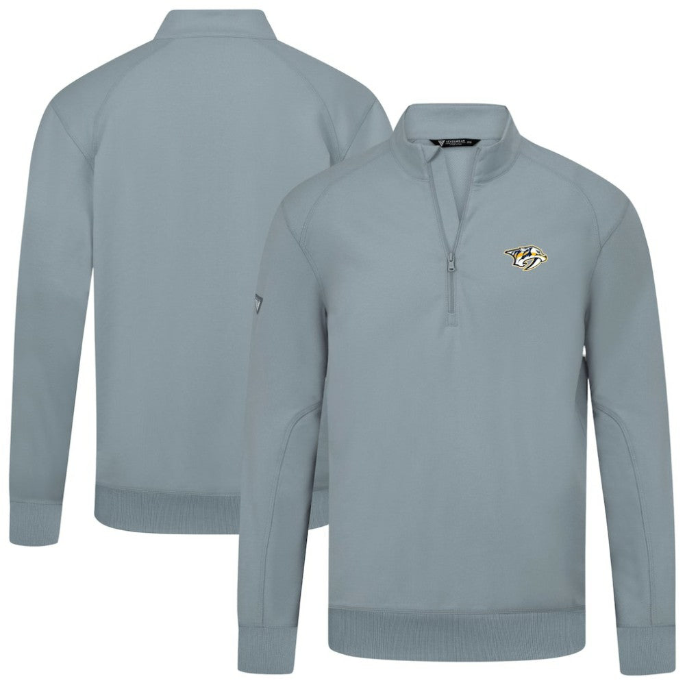 Nashville Predators - Levelwear Upright Tri-Blend Quarter-Zip Pullover Gray