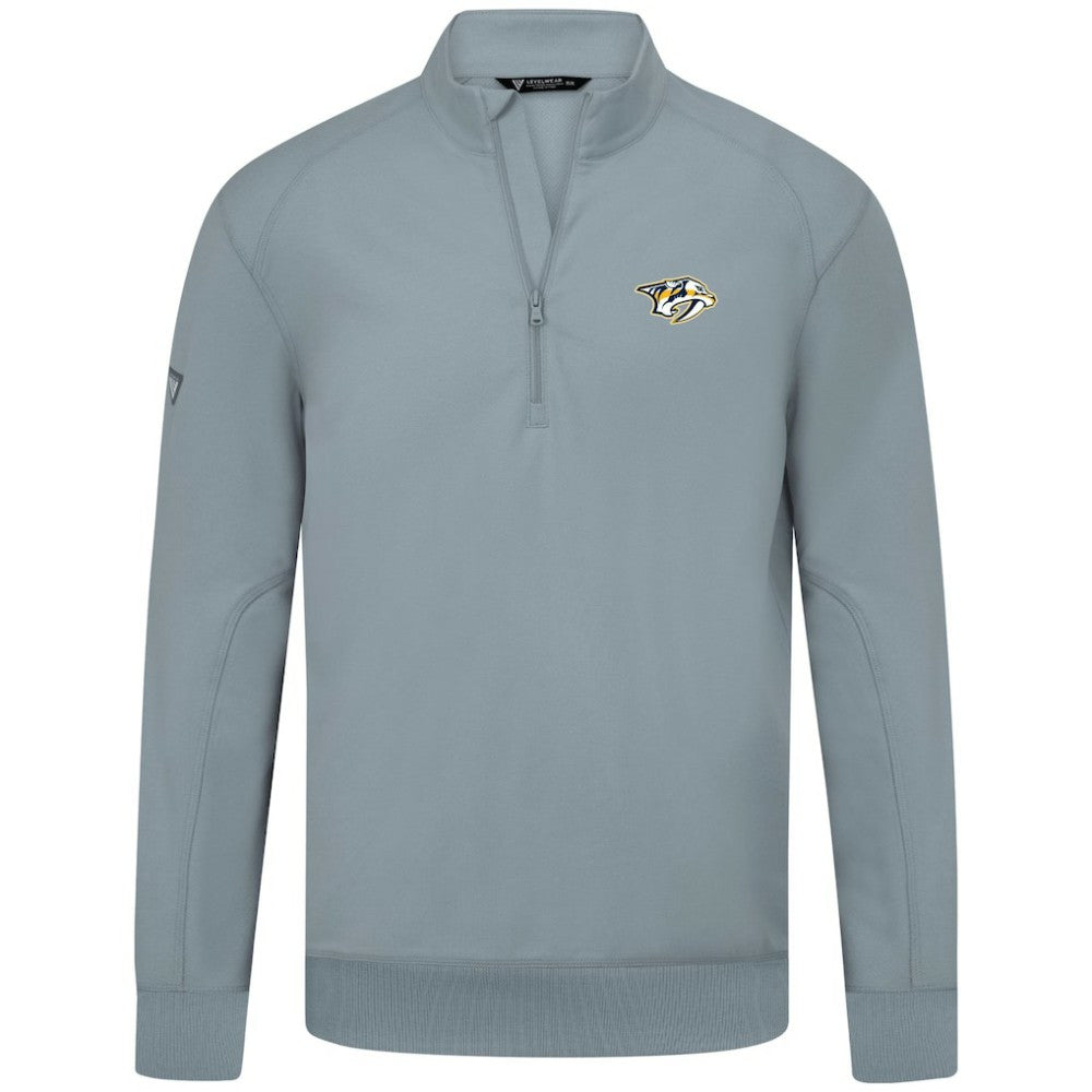 Nashville Predators - Levelwear Upright Tri-Blend Quarter-Zip Pullover Gray