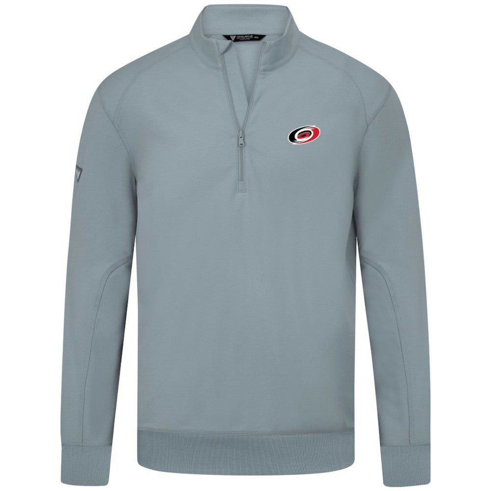 Carolina Hurricanes - Levelwear Upright Tri-Blend Quarter-Zip Pullover Gray