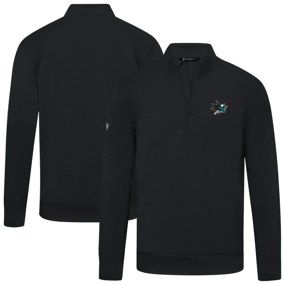 San Jose Sharks - Levelwear Upright Tri-Blend Quarter-Zip Pullover Black