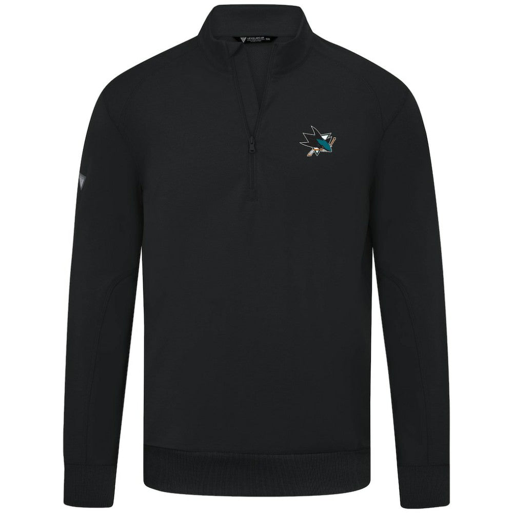 San Jose Sharks - Levelwear Upright Tri-Blend Quarter-Zip Pullover Black