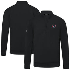 Washington Capitals Levelwear Upright Tri-Blend Quarter-Zip Pullover Black
