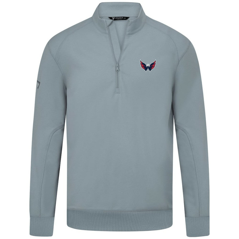 Washington Capitals Levelwear Upright Tri-Blend Quarter-Zip Pullover Gray