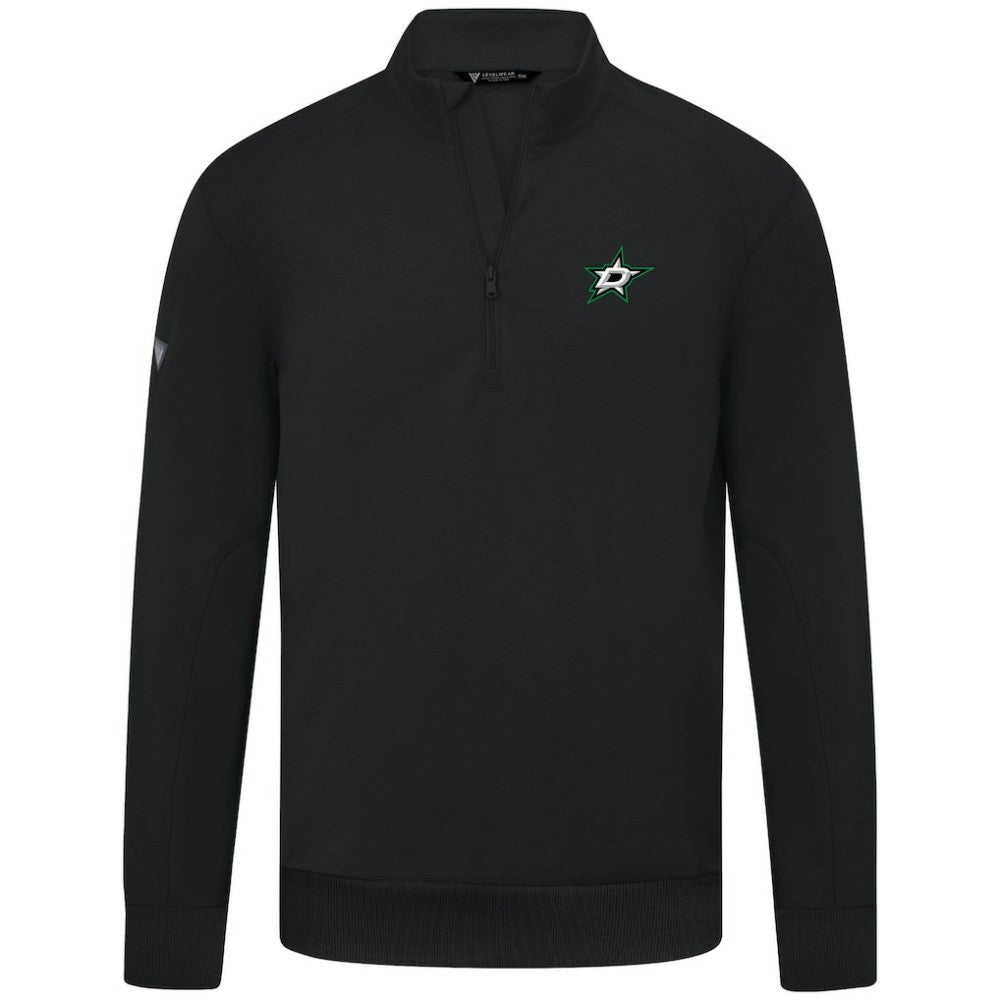Dallas Stars - Levelwear Upright Tri-Blend Quarter-Zip Pullover Black
