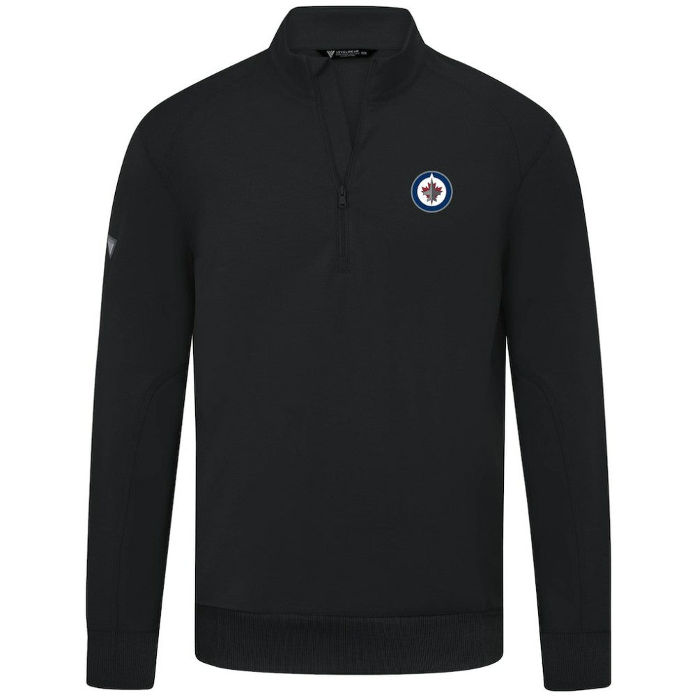 Winnipeg Jets - Levelwear Upright Tri-Blend Quarter-Zip Pullover Black
