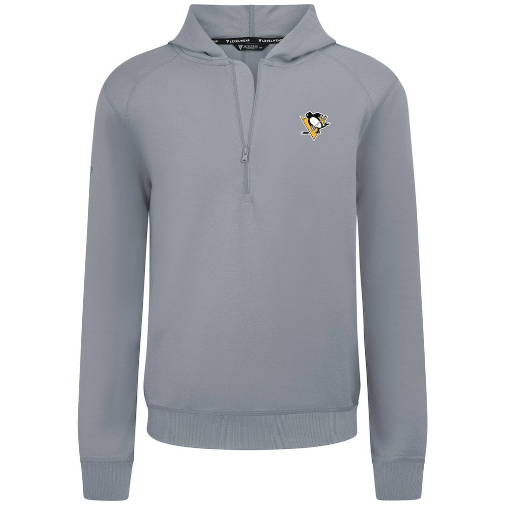 Pittsburgh Penguins Levelwear Technic Quarter-Zip Pullover Hoodie Gray
