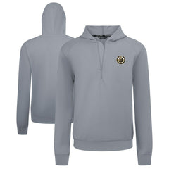 Boston Bruins Levelwear Technic Quarter-Zip Pullover Hoodie Gray