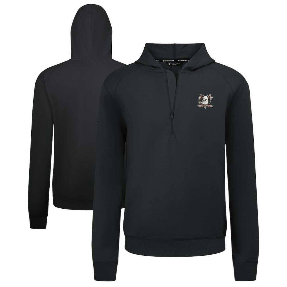 Anaheim Ducks - Levelwear Technic Quarter-Zip Pullover Hoodie Black