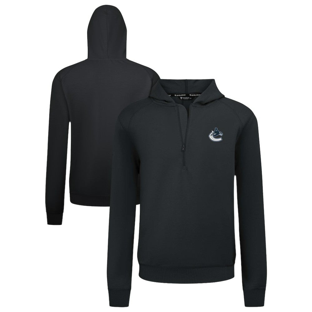 Vancouver Canucks - Levelwear Technic Quarter-Zip Pullover Hoodie Black