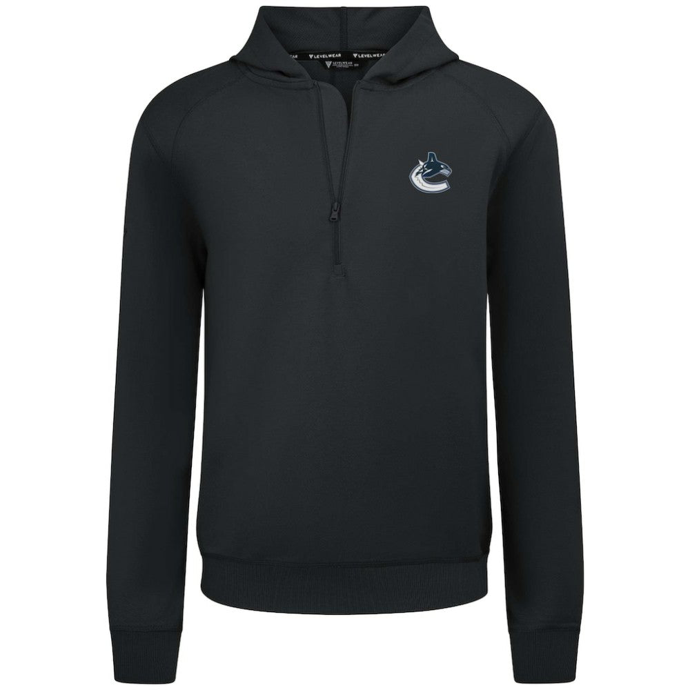 Vancouver Canucks - Levelwear Technic Quarter-Zip Pullover Hoodie Black