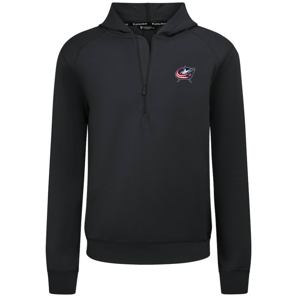Columbus Blue Jackets - Levelwear Technic Quarter-Zip Pullover Hoodie Black