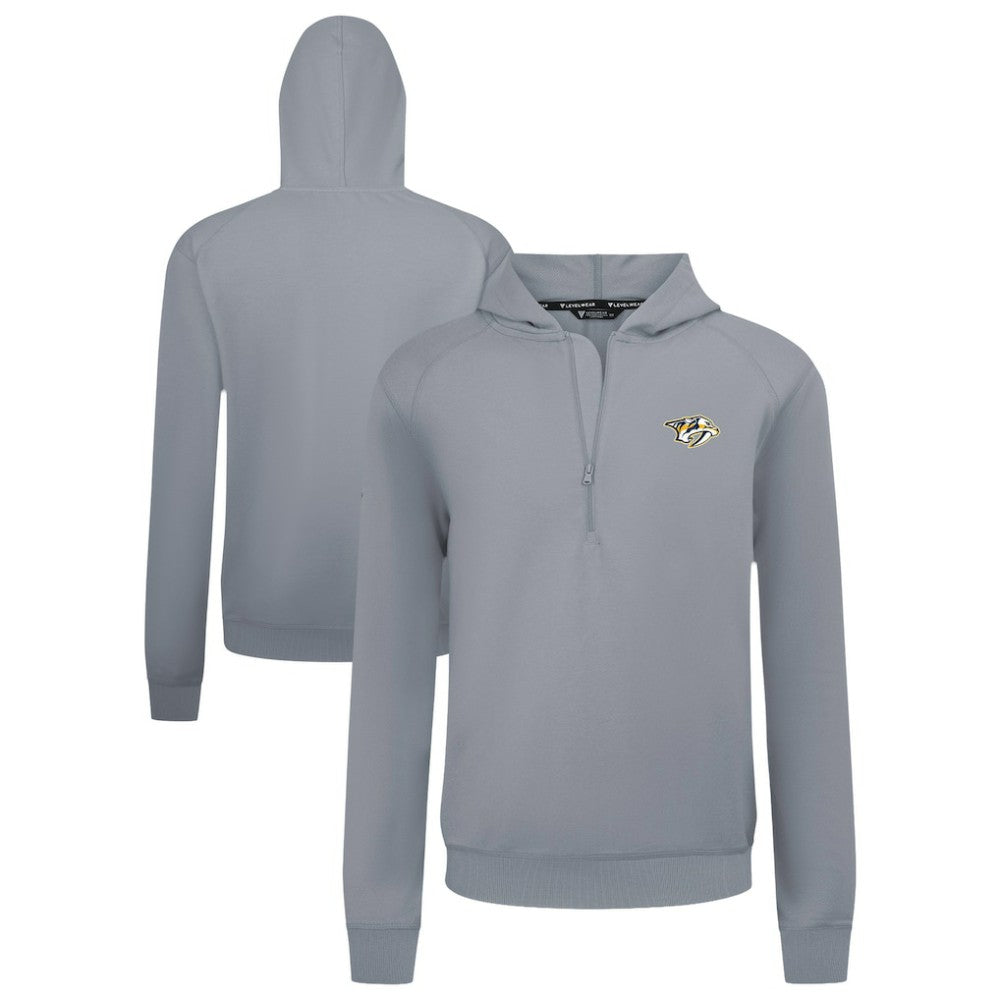 Nashville Predators - Levelwear Technic Quarter-Zip Pullover Hoodie Gray