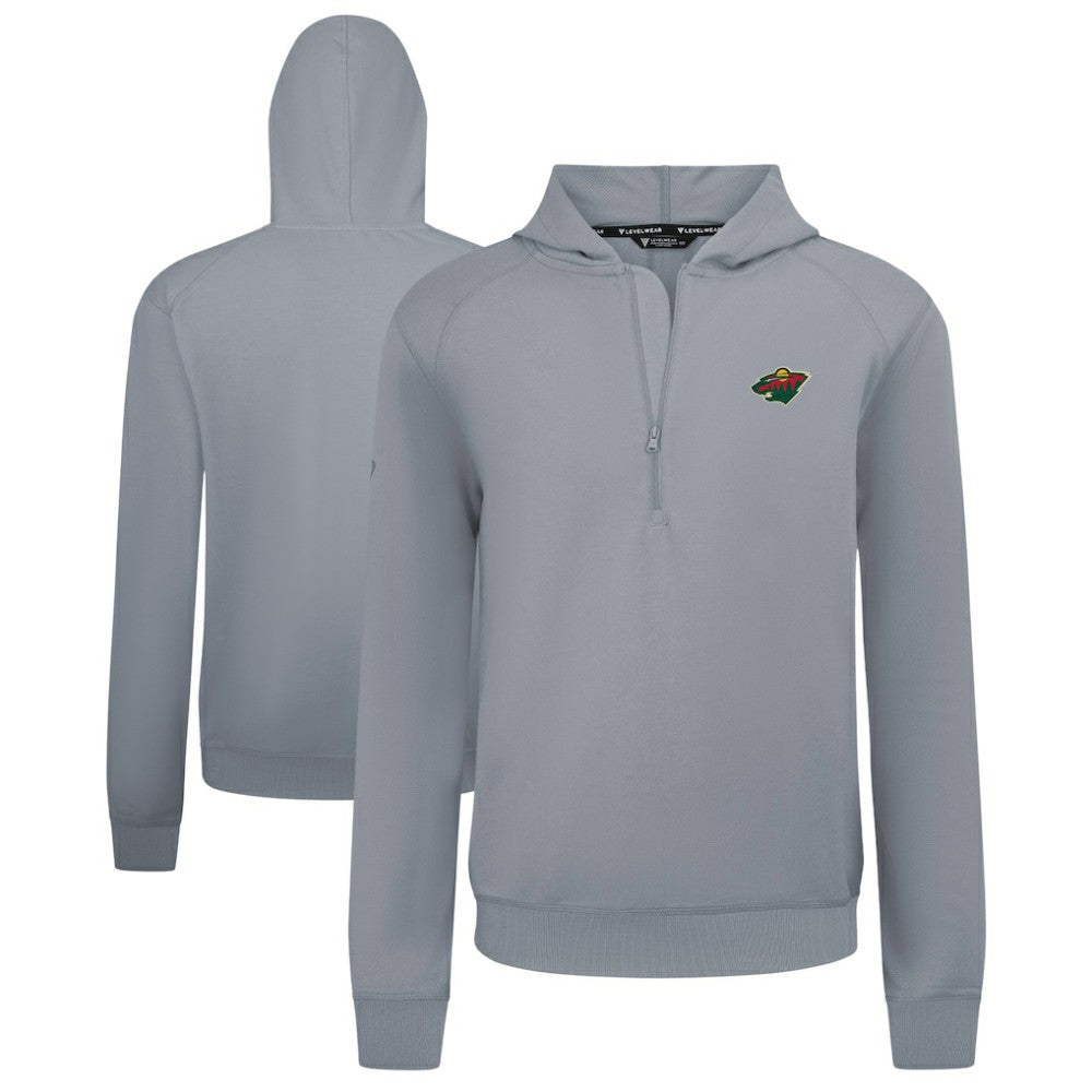 Minnesota Wild - Levelwear Technic Quarter-Zip Pullover Hoodie Gray
