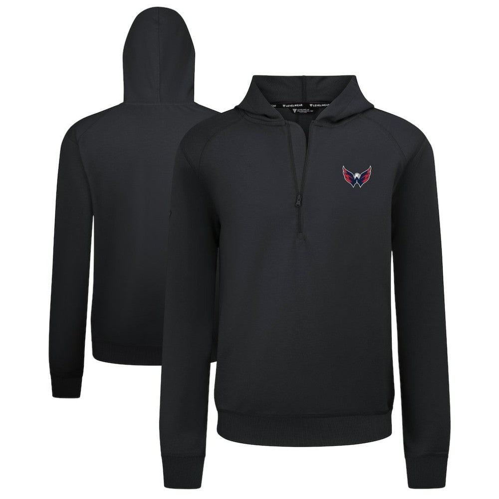 Washington Capitals Levelwear Technic Quarter-Zip Pullover Hoodie Black