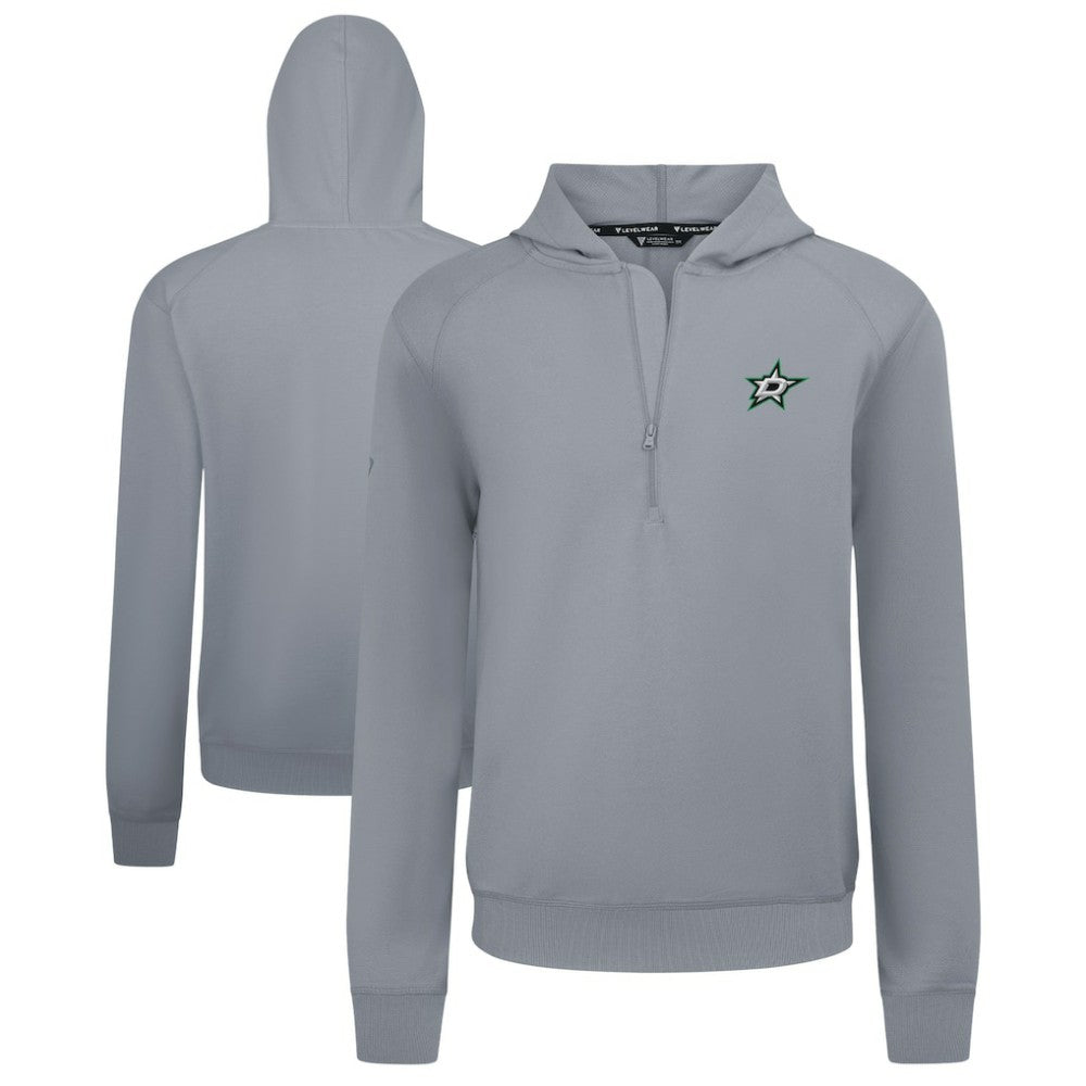 Dallas Stars - Levelwear Technic Quarter-Zip Pullover Hoodie Gray