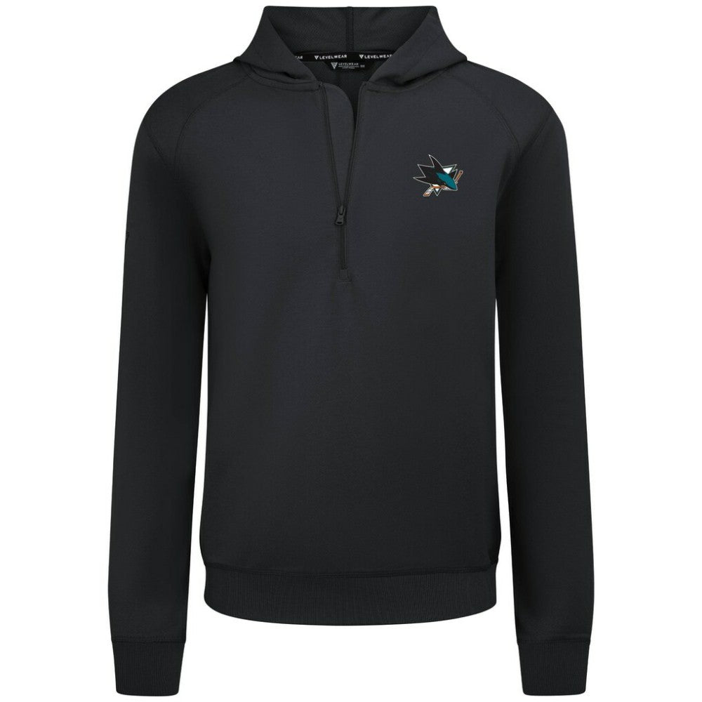 San Jose Sharks - Levelwear Technic Quarter-Zip Pullover Hoodie Black
