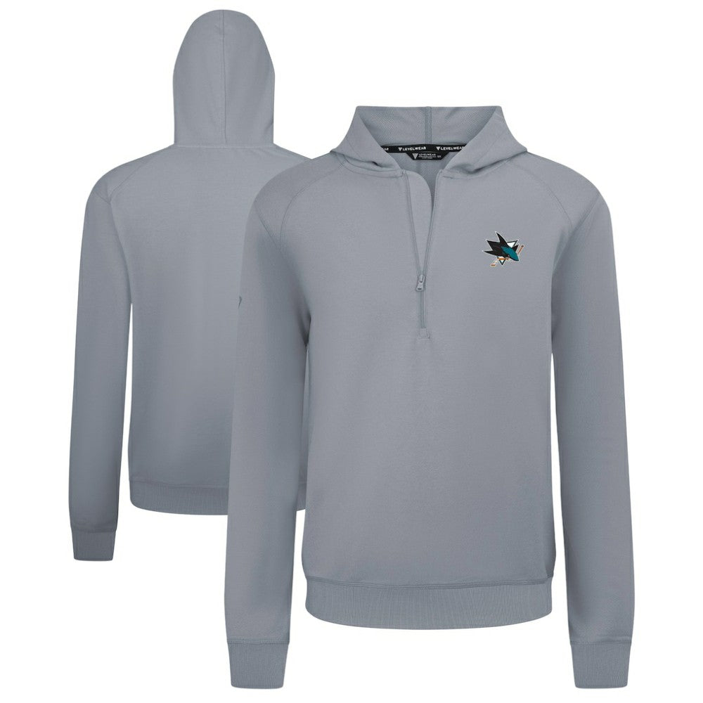 San Jose Sharks - Levelwear Technic Quarter-Zip Pullover Hoodie Gray