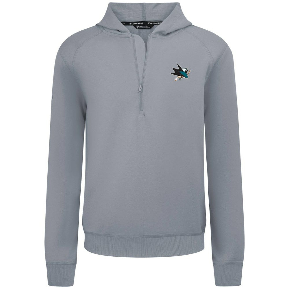 San Jose Sharks - Levelwear Technic Quarter-Zip Pullover Hoodie Gray