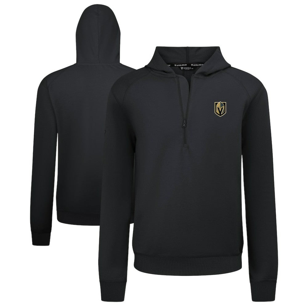 Vegas Golden Knights Levelwear Technic Quarter-Zip Pullover Hoodie Black