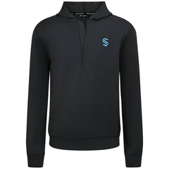 Seattle Kraken Levelwear Technic Quarter-Zip Pullover Hoodie Black