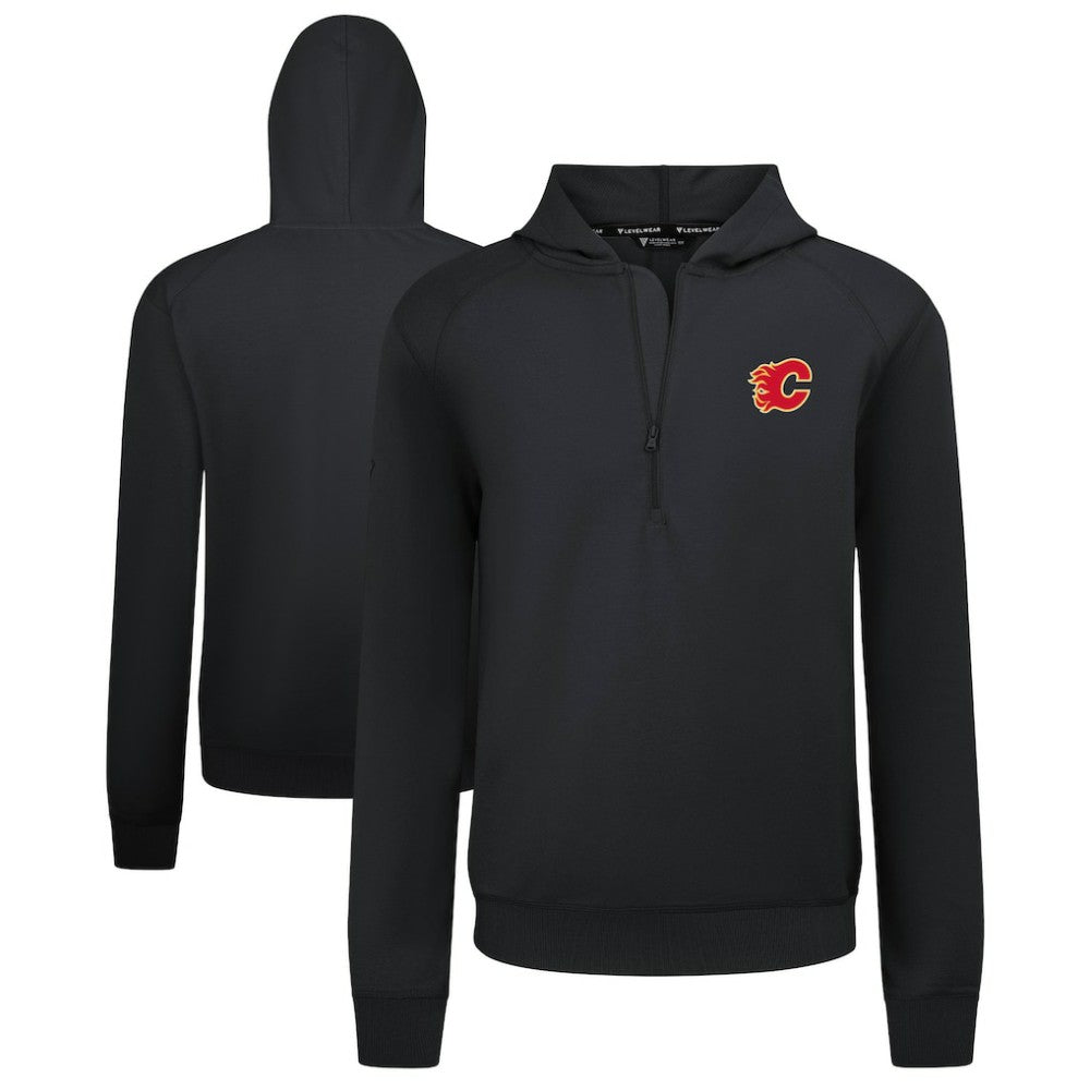 Calgary Flames - Levelwear Technic Quarter-Zip Pullover Hoodie Black