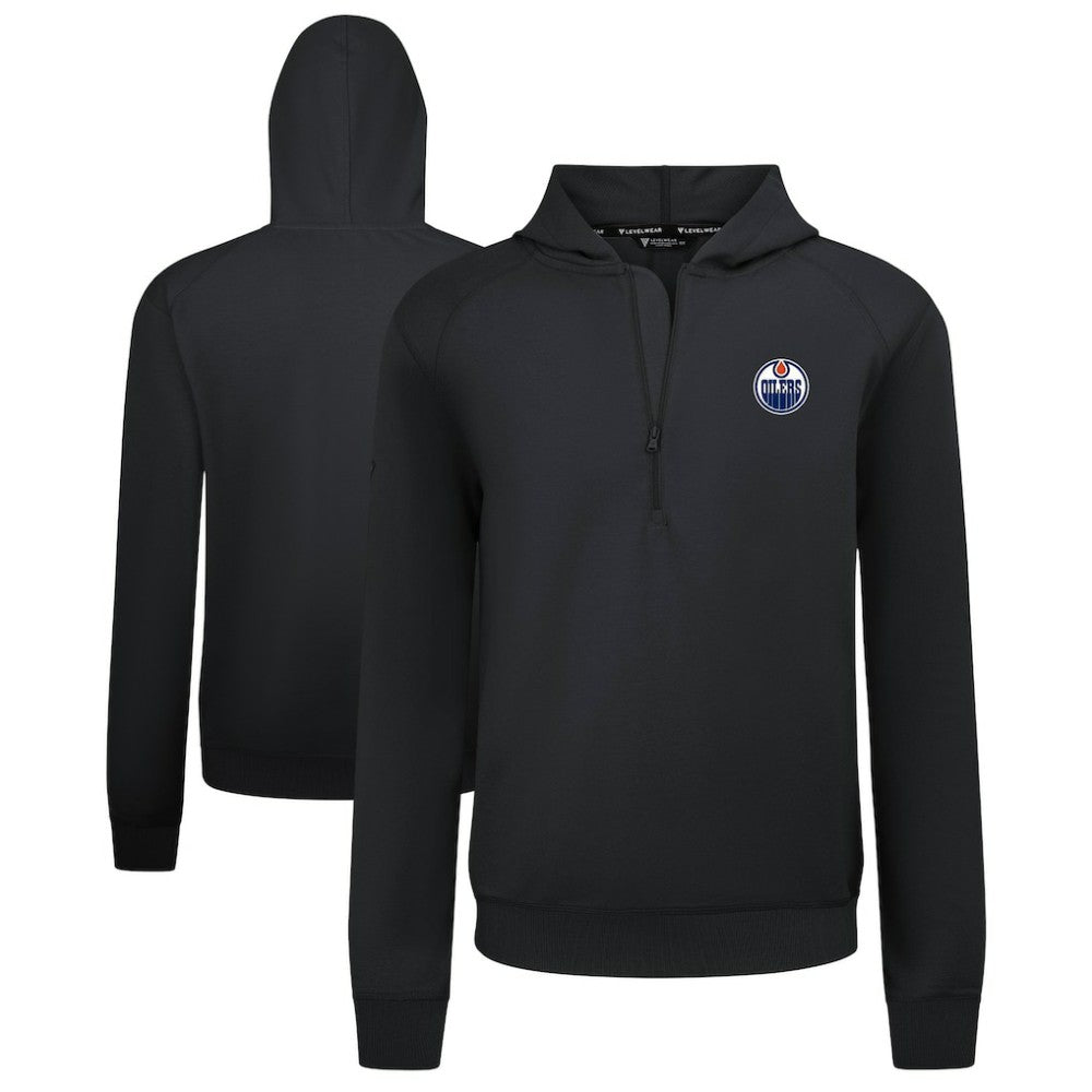 Edmonton Oilers - Levelwear Technic Quarter-Zip Pullover Hoodie Black